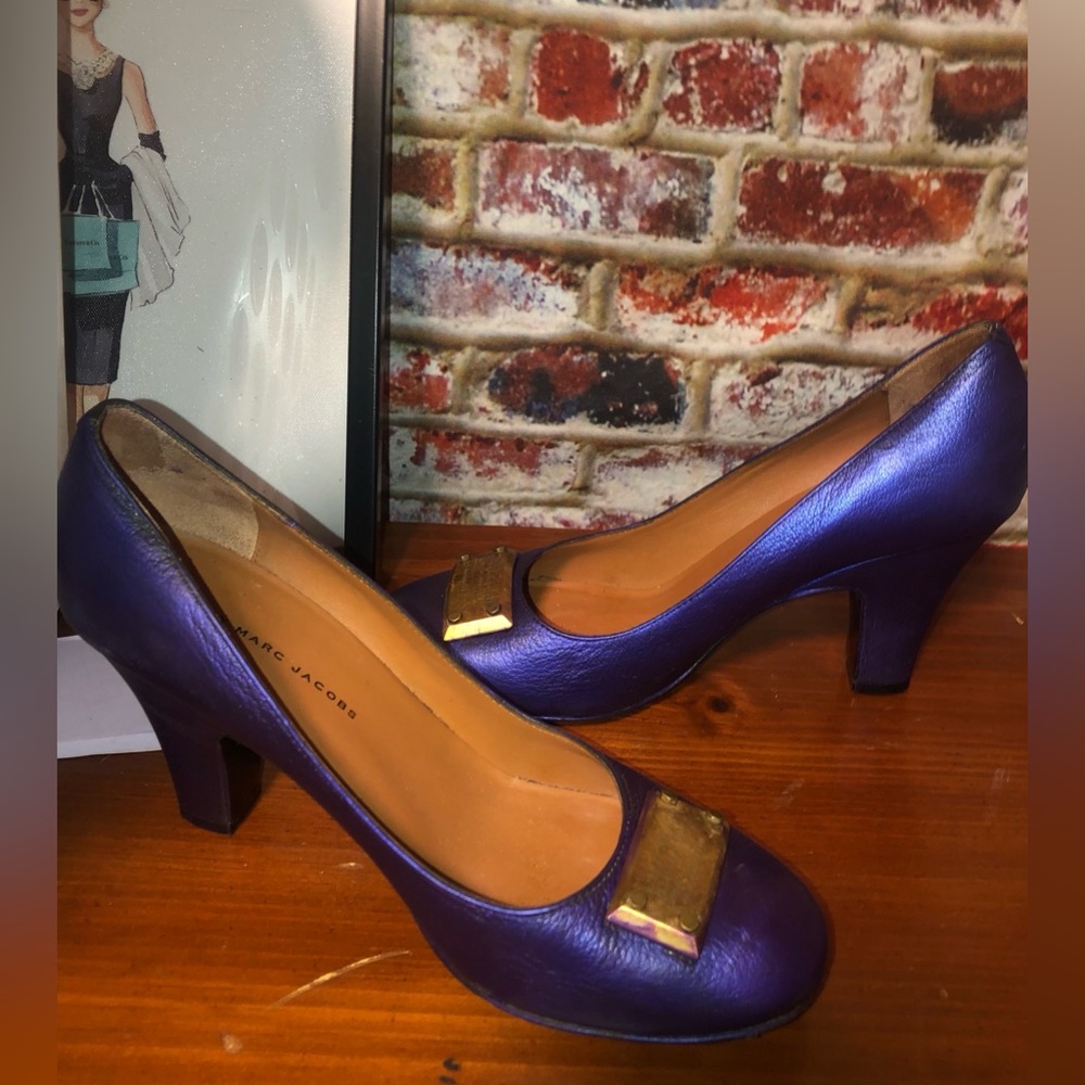 Marc by Marc Jacobs Metallic Purple/Blue Pumps Heels Women’s Size 6.5